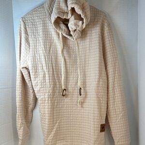 SIIMHWRSS Men's Cream Quilted Sweater